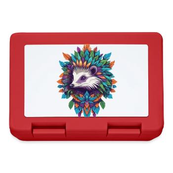 Spiritual Power Animal Badger Mandala - Lunchbox - red - Front