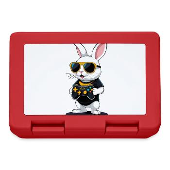 Lapin de Pâques Gamer & Gaming Streetwear Iconique - Boîte à goûter - rouge - Devant