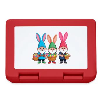 Pâques nordique Gnome lapin de Pâques drôle - Boîte à goûter - rouge - Devant
