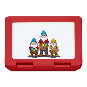 Pâques nordique Gnome lapin de Pâques drôle - Boîte à goûter - rouge - Devant