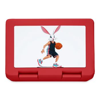 Joueur de basket-ball lapin de Pâques drôle streetwear - Boîte à goûter - rouge - Devant