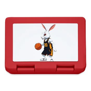 Joueur de basket-ball lapin de Pâques drôle streetwear - Boîte à goûter - rouge - Devant