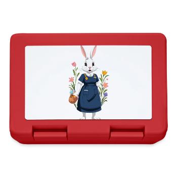 Krankenschwester Hase Osterhase Krankenpflegerin - Brotdose - Rot - Vorne