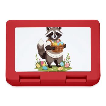Funny Raccoon Easter Bunny Cute Costume - Lunchbox - red - Front