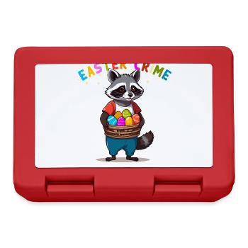 Easter Crime Funny Raccoon Easter Bunny - Lunchbox - red - Front