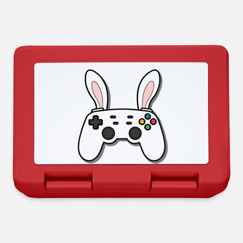 Lapin de Pâques Gamer Jeux de Pâques emblématiques - Boîte à goûter - rouge