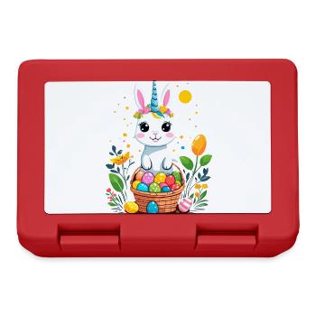 Licorne drôle lapin de Pâques Licorne mignonne Licorne de Pâques - Boîte à goûter - rouge - Devant