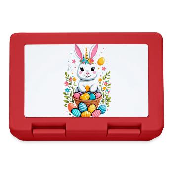 Funny Unicorn Easter Bunny Cute Easter Unicorn - Lunchbox - red - Front