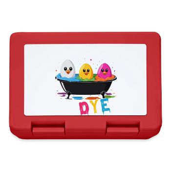 Oeuf Teinture Dire Couleurs Pour Pâques Drôle Coloré - Boîte à goûter - rouge - Devant