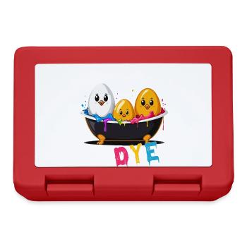 Oeuf Teinture Dire Drôle Coloré Artiste Pâques - Boîte à goûter - rouge - Devant