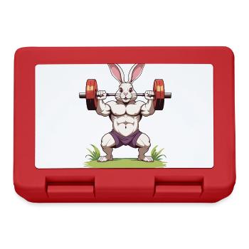 Easter Bunny Funny Bodybuilder Fitness Motivation - Lunchbox - red - Front