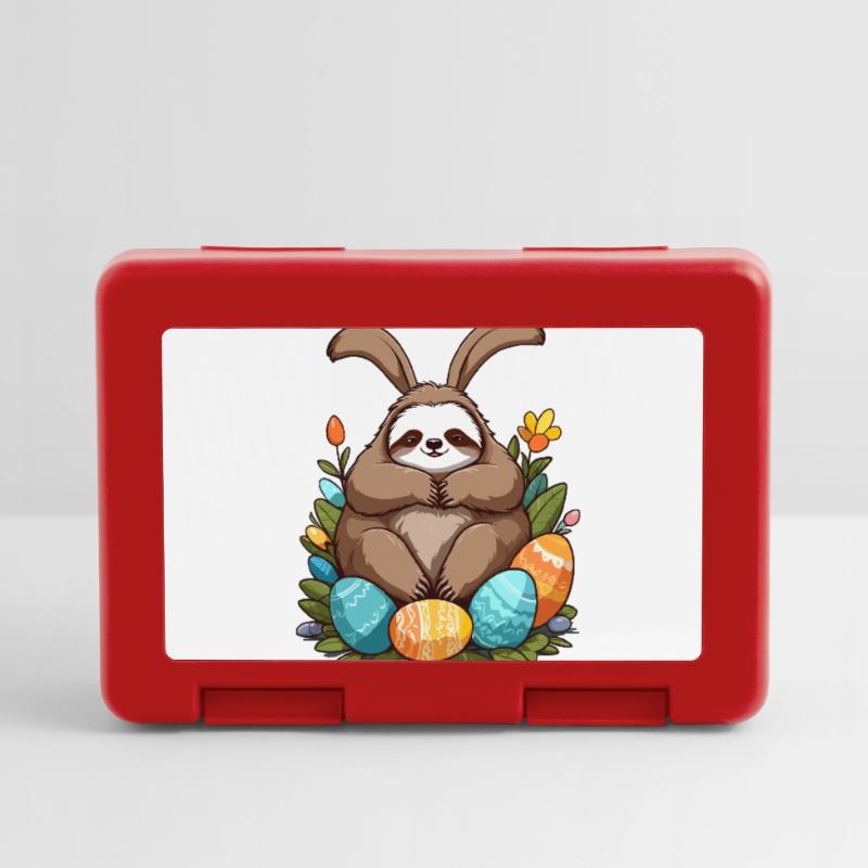 Funny Sloth Easter Bunny Cute Easter Sloth Lunchbox