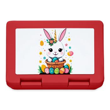 Funny Unicorn Easter Bunny Cute Easter Unicorn - Lunchbox - red - Front