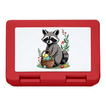 Funny Raccoon Saying Easter Bunny Design - Lunchbox - red - Front
