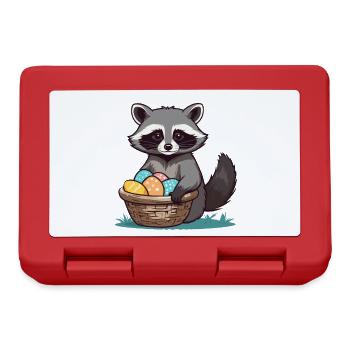 Lustiger Waschbär Osterhasen Ostern Spruch - Brotdose - Rot - Vorne