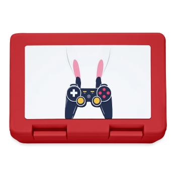 Lapin de Pâques Gamer & Gaming Streetwear Iconique - Boîte à goûter - rouge - Devant