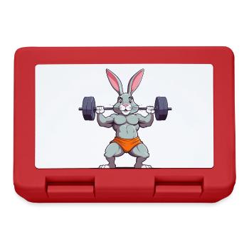 Lapin de Pâques Bodybuilder Drôle & Animal Workout - Boîte à goûter - rouge - Devant