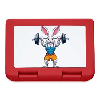 Lapin de Pâques Musculation Animal Drôle Séance D’entraînement - Boîte à goûter - rouge - Devant