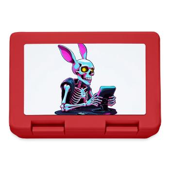 Osterhase Gamer und Gaming Streetwear Design - Brotdose - Rot - Vorne
