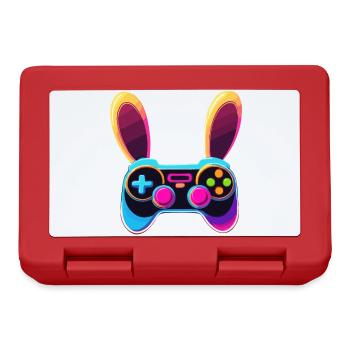 Lapin de Pâques Gamer Jeux de Pâques emblématiques - Boîte à goûter - rouge - Devant