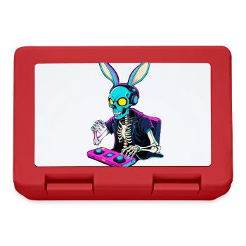 Lapin de Pâques Gamer & Gaming Streetwear Iconique - Boîte à goûter - rouge - Devant