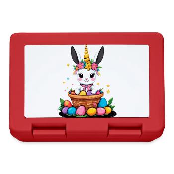 Funny Unicorn Easter Bunny Cute Easter Unicorn - Lunchbox - red - Front
