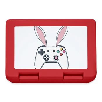 Osterhase Gamer & Gaming Streetwear Ikonisch - Brotdose - Rot - Vorne