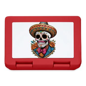 Fête mexicaine emblématique de Sugar Skull - Boîte à goûter - rouge - Devant