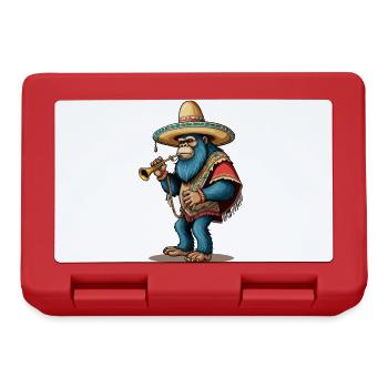 Mexikanischer Bigfoot Sasquatch Cinco De Mayo - Brotdose - Rot - Vorne