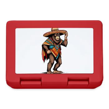 Mexikanischer Bigfoot Sasquatch Sombrero - Brotdose - Rot - Vorne