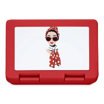 Iconic Woman Stylish Mom Funny Mom - Lunchbox - red - Front