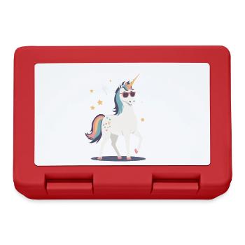 Licorne Maman Drôle Et Élégant Licorne Femme - Boîte à goûter - rouge - Devant