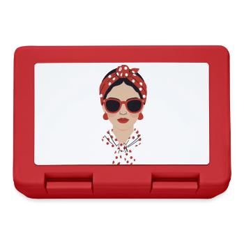 Iconic Woman Stylish Mom Funny Mom - Lunchbox - red - Front