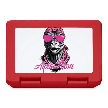 Alpha Maman Drôle Dinosaure Mère Icône - Boîte à goûter - rouge - Devant
