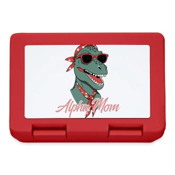 Maman alpha Drôle Dinosaure Iconique Maman - Boîte à goûter - rouge - Devant