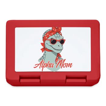 Alpha Maman Drôle Dinosaure Maman Cool Dinosaure - Boîte à goûter - rouge - Devant