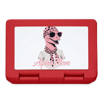 Alpha Maman Drôle Dinosaure Maman Dinos Cool - Boîte à goûter - rouge - Devant