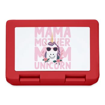 Licorne Maman Drôle Élégant Licorne Femme - Boîte à goûter - rouge - Devant