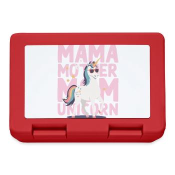 Licorne Maman Licornes Aimant Drôle Élégant - Boîte à goûter - rouge - Devant