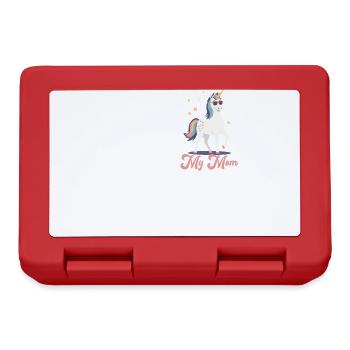 Drôle Maman Comparaison Licorne Maman Design - Boîte à goûter - rouge - Devant