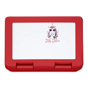 Drôle Maman Comparaison Licorne Maman Design - Boîte à goûter - rouge - Devant