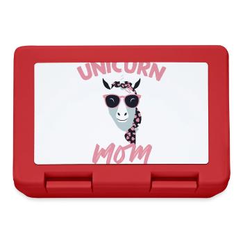 Licorne Maman Licornes Élégantes Femme Aimante - Boîte à goûter - rouge - Devant