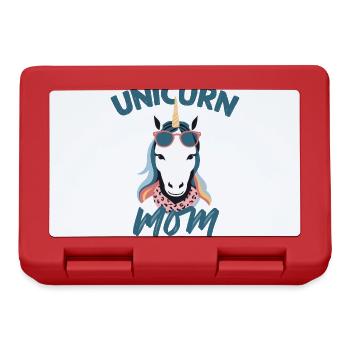 Licorne Maman Licornes Élégantes Amoureux - Boîte à goûter - rouge - Devant