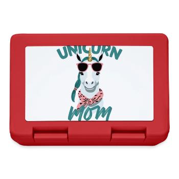 Einhorn Mama Lustige Muttertag Stylische Frau - Brotdose - Rot - Vorne