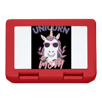 Licorne Maman Drôle Élégant Licorne Femme - Boîte à goûter - rouge - Devant