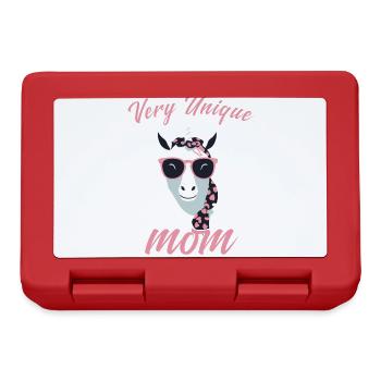 Sehr Einzigartige Mom Einhorn Mama Design - Brotdose - Rot - Vorne
