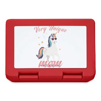 Licorne maman licornes aimant très Unique - Boîte à goûter - rouge - Devant