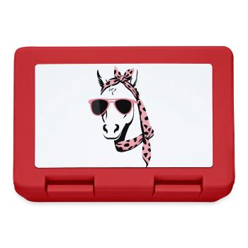 Maman Cheval Cheval Amant Mère Cheval Fille - Boîte à goûter - rouge - Devant