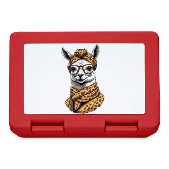 Lustiges Lama Alpaca Mutter Design Liebende - Brotdose - Rot - Vorne