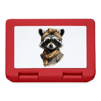 Mama Raccoon Raccoon Lover - Lunchbox - red - Front